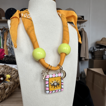 Collier bandana orange