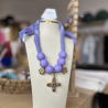 Collier bandana violet