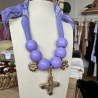 Collier bandana violet