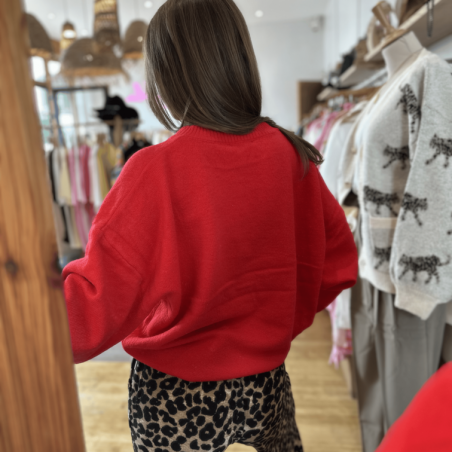 Pull PERRINE rouge