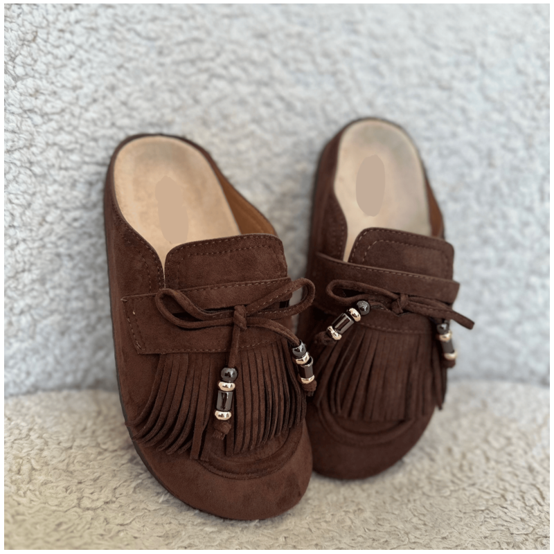 Mules à franges