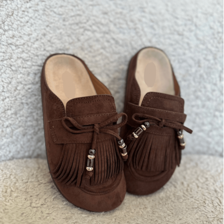 Mules à franges