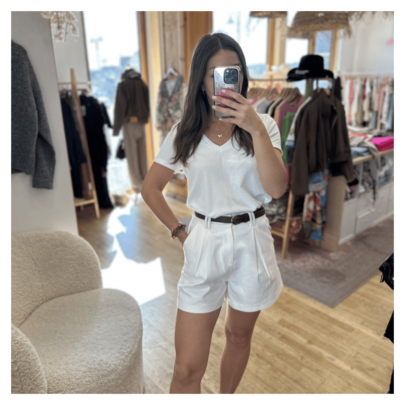 Short MIA blanc