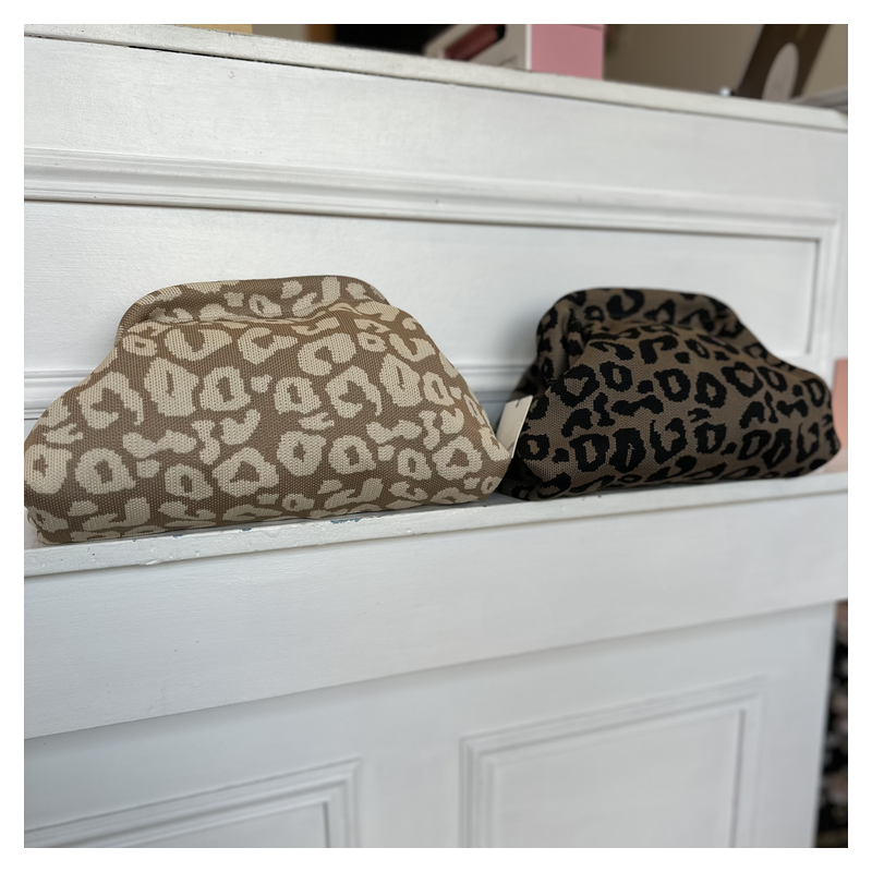 Pochette tissu léopard