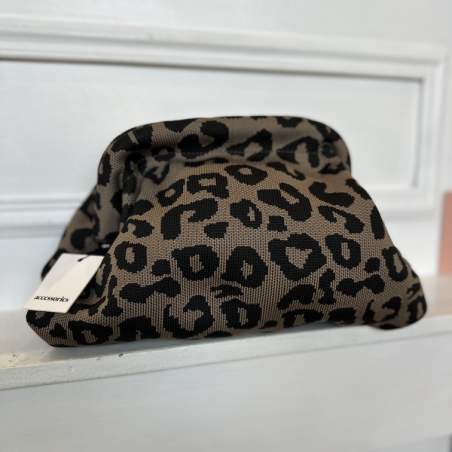 Pochette tissu léopard