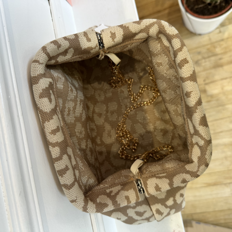 Pochette tissu léopard