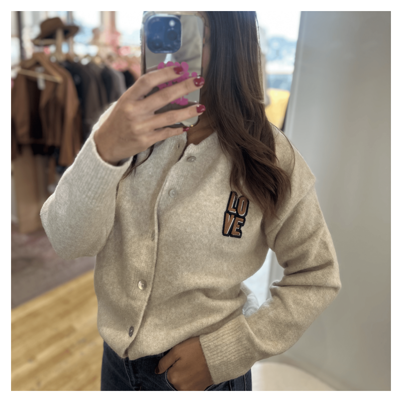 Gilet LOVE beige