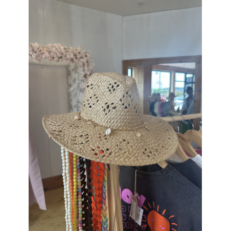 Chapeau paille bijoux