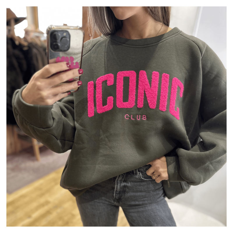 Sweat ICONIC CLUB kaki