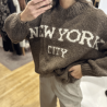 Pull NEW YORK marron