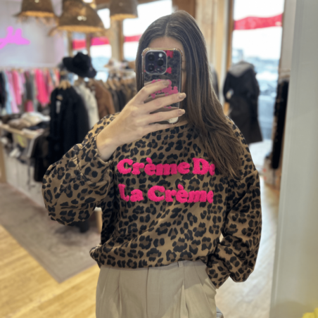 Sweat CREME léopard