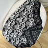 Foulard motifs bandana noir