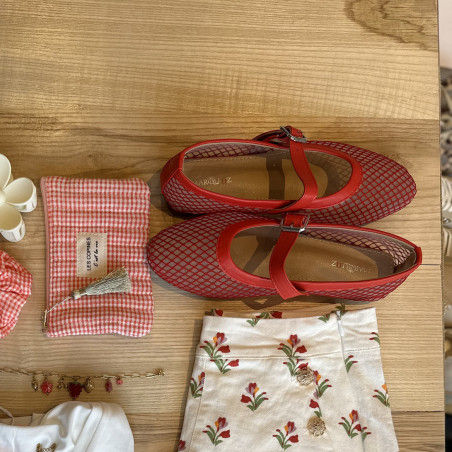 Ballerine filet rouge