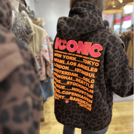 Sweat ICONIC léopard molletonné