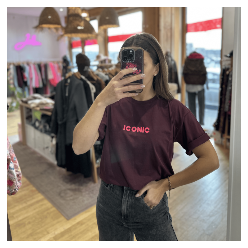 T-shirt ICONIC prune