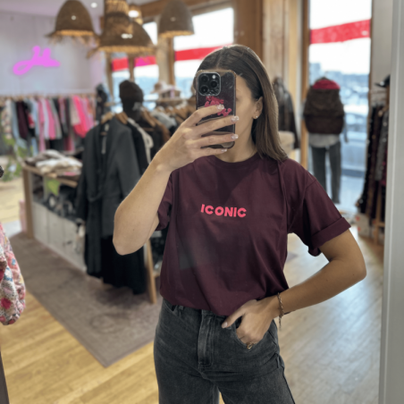 T-shirt ICONIC prune