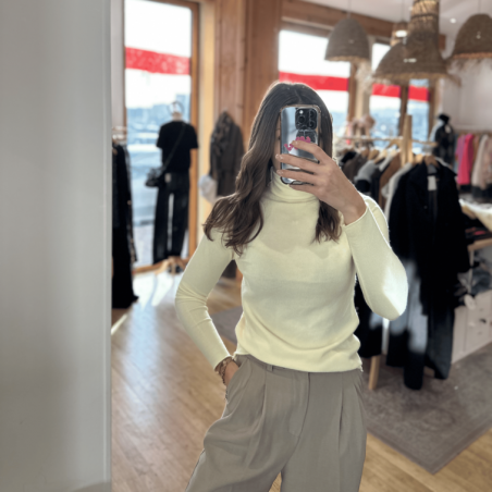 Pull CORA jaune pale