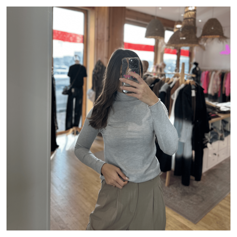 Pull CORA gris clair