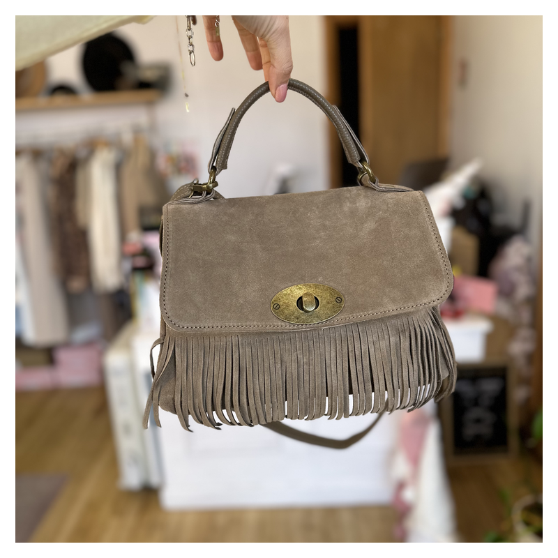 Sac cuir à franges