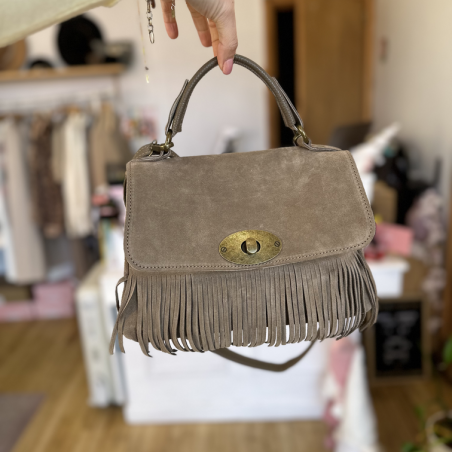 Sac cuir à franges