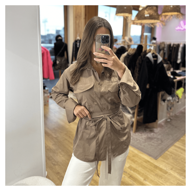 Chemise NADINE taupe