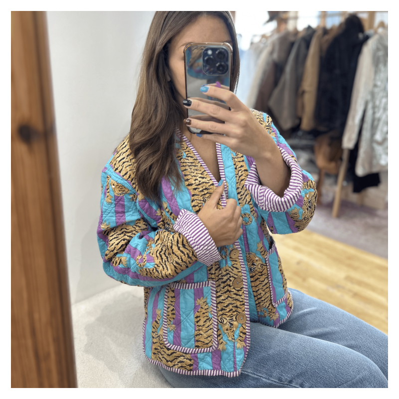 Veste TIGER bleue et violette