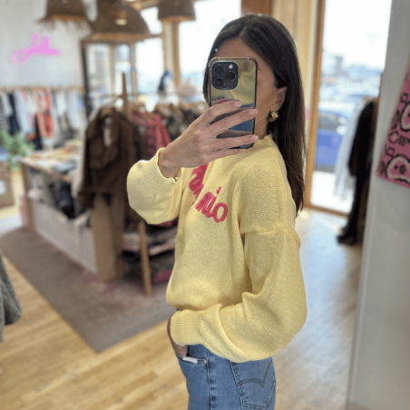 Pull AMORE MIO jaune