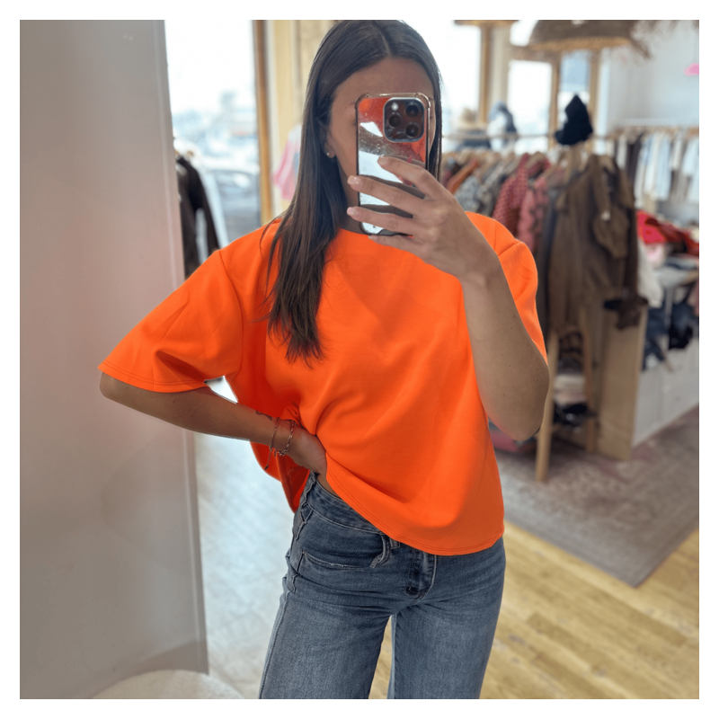 T-shirt VILMA bleu orange
