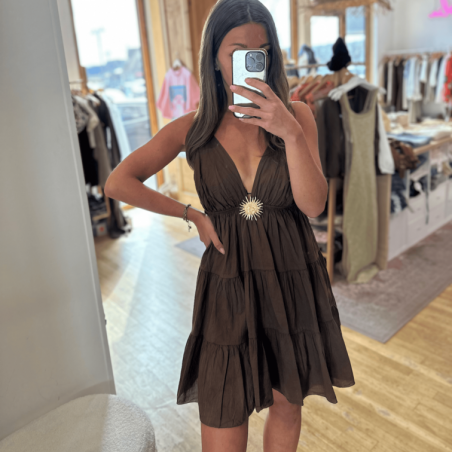 Robe SOLEIL courte marron
