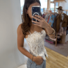 Corset blanc en dentelle