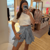Jupe chemise bleue