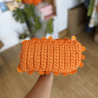 Pochette sequins orange