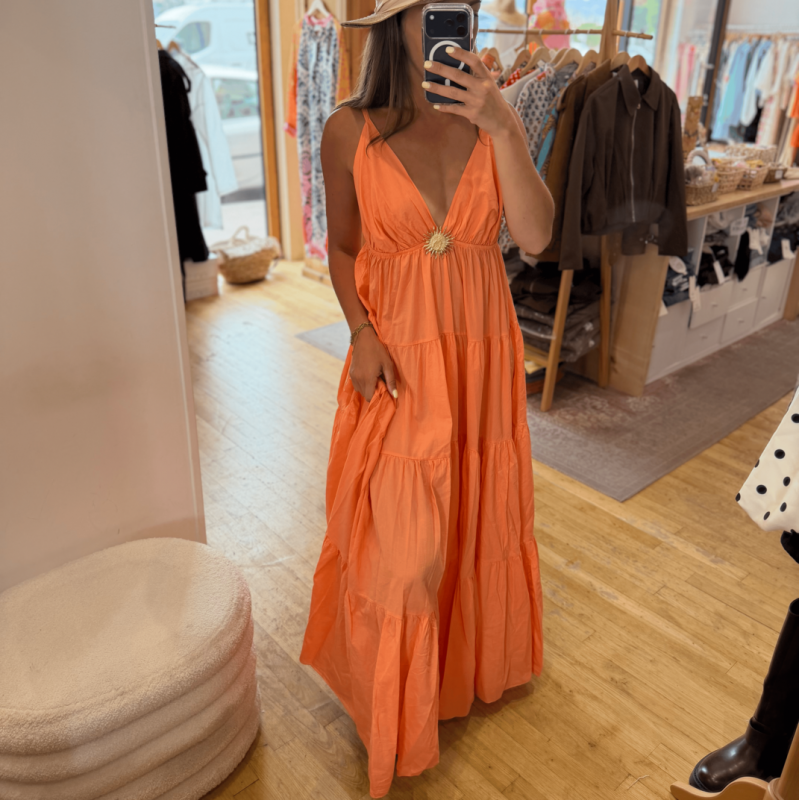 Robe SOLEIL longue orange