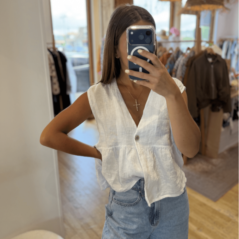 Top LOUNA blanc