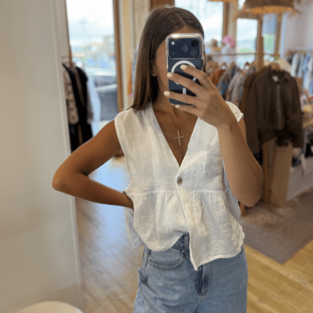 Top LOUNA blanc