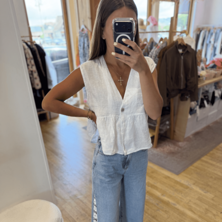 Top LOUNA blanc