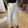 Pantalon palazzo écru