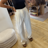 Pantalon palazzo écru
