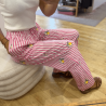 Pantalon 100% coton à rayures