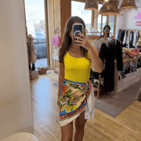 Body sans manches jaune citron