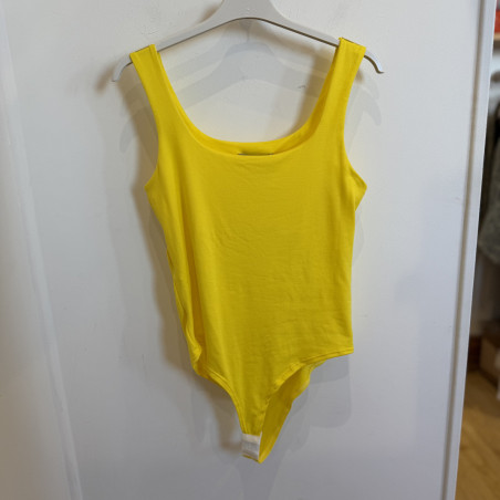 Body sans manches jaune citron