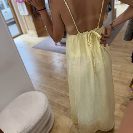 Robe longue légère marron