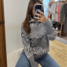 Gilet à motifs bandana gris