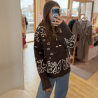 Gilet à motifs bandana chocolat