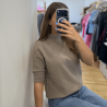 Pull maille beige