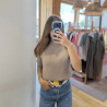 Pull maille beige