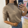 Pull maille beige