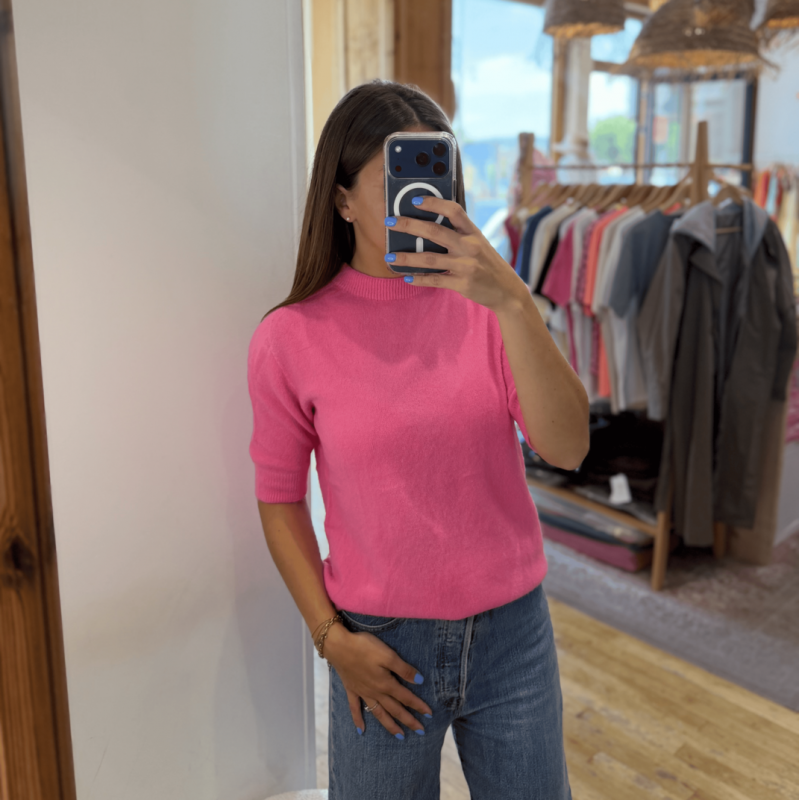 Pull maille beige