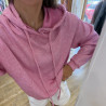 Sweat a capuche rose pailleté