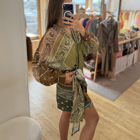 Robe porte feuille à motif bandana